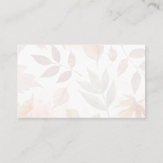 Herfst Foliage Waterverf Boeken voor Baby herfst Informatiekaartje (Achterkant)