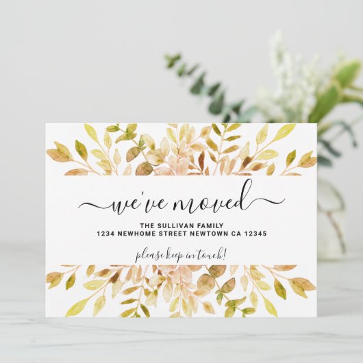 Herfst Foliage We hebben de aankondiging verplaats (Staand voorkant)