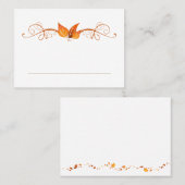 Herfst Foliage Wedding Place Card 3 Plaatskaartje (Voorkant / Achterkant)