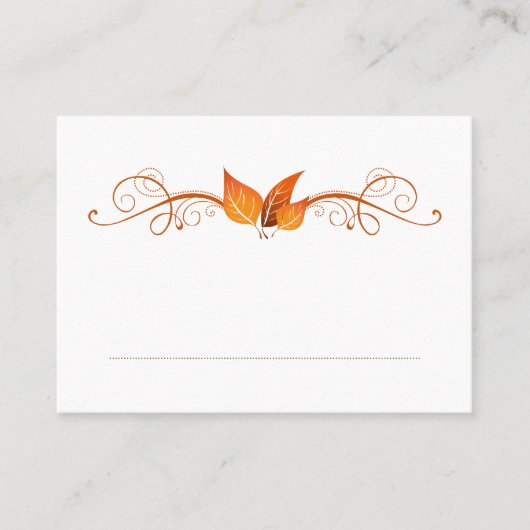 Herfst Foliage Wedding Place Card 3 Plaatskaartje (Voorkant)