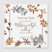 Herfst Foliage Wedding Save the Date Magnetic Card (Voorkant)
