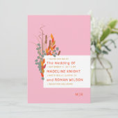 Herfst Foliage Wedding Uitnodiging (Staand voorkant)