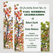 Herfst Foliage Wedding Uitnodiging (Voorkant / Achterkant)