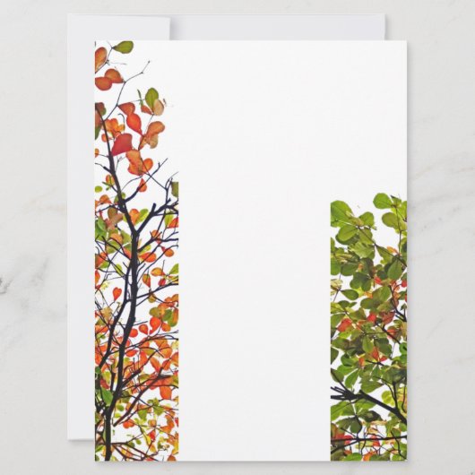 Herfst Foliage Wedding Uitnodiging (Achterkant)