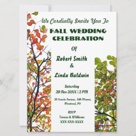 Herfst Foliage Wedding Uitnodiging