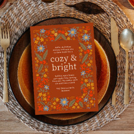 Herfst Folkloristisch Bloemstuk Herfstfeest Uitnod Kaart