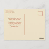 Herfst Folksy Bloemen Lijst Herfst Feest Uitnodigi Briefkaart (Achterkant)