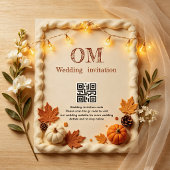 Herfst fondant cake stijl bruiloft kaart