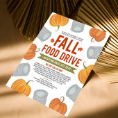 Herfst Food Drive Pompoenen & Cans Lijst Donatie Flyer
