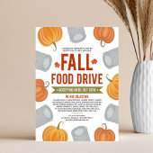 Herfst Food Drive Pompoenen & Cans Lijst Donatie Flyer