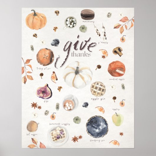 Herfst Foodie Bucket List Poster (Voorkant)