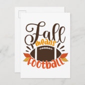 Herfst: Football Briefkaart (Voorkant / Achterkant)