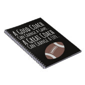 Herfst Football Coach Cadeaus Dank u van het team Notitieboek (Rechterzijde)