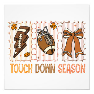 Herfst Football Game Day Foto Afdruk