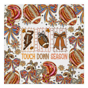 Herfst Football Game Day Perfect Poster