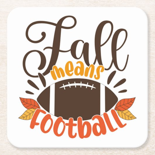 Herfst: Football Kartonnen Onderzetters (Voorkant)