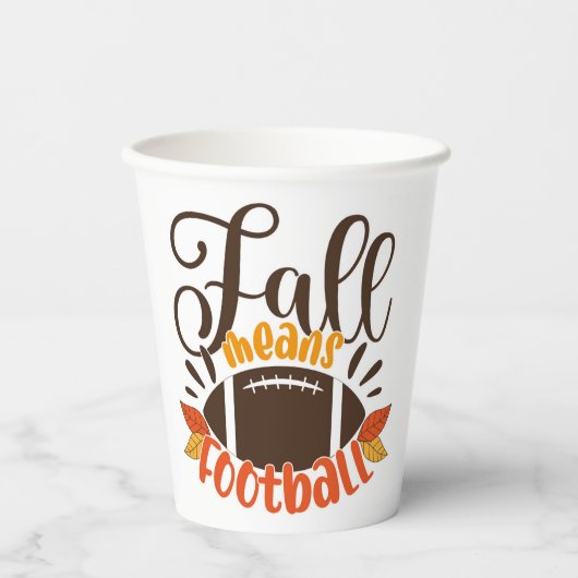 Herfst: Football Papieren Bekers (Voorkant)