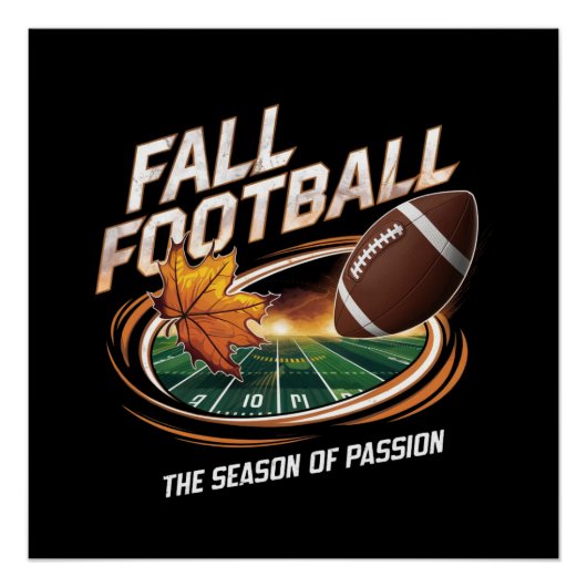 herfst football perfect poster (Voorkant)