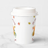 Herfst Football Pumpkin Latte Waterverf Papieren Bekers (Rechts)