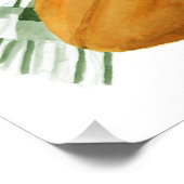 Herfst Football Pumpkin Latte Waterverf Perfect Poster (Hoek)