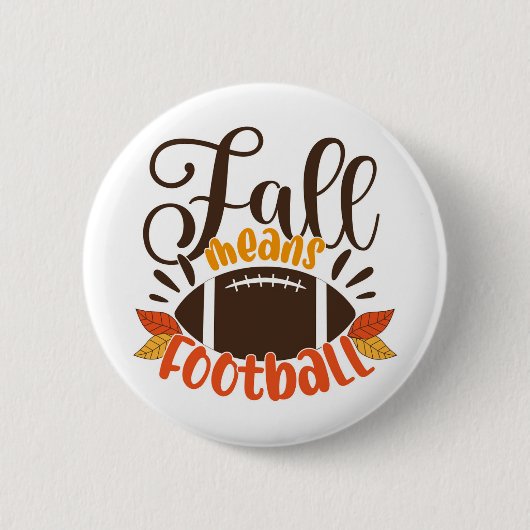 Herfst: Football Ronde Button 5,7 Cm (Voorkant)
