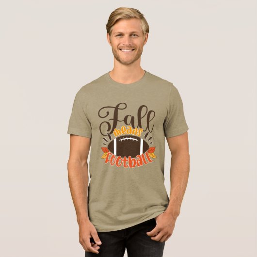 Herfst: Football Tri-Blend Shirt (Voorkant volledig)