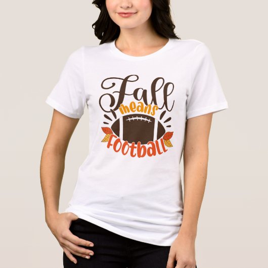 Herfst: Football Tri-Blend Shirt (Voorkant)