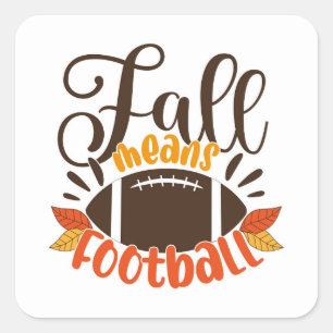 Herfst: Football Vierkante Sticker