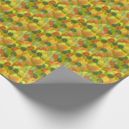Herfst Forest All-Occasion gerolde inpakpapier (Hoek)
