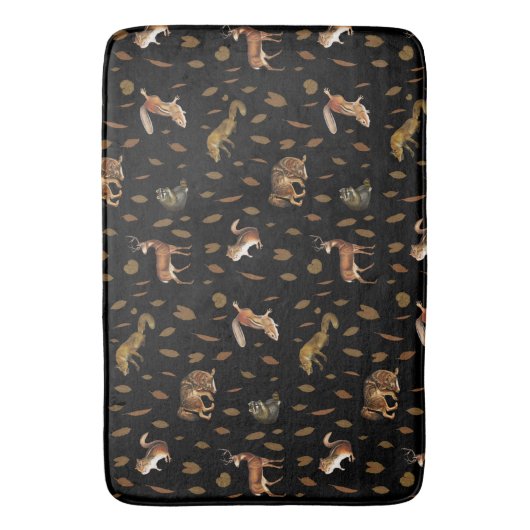 Herfst Forest Animals Autumn laat Herfst decor Badmat (Voorkant Verticaal)