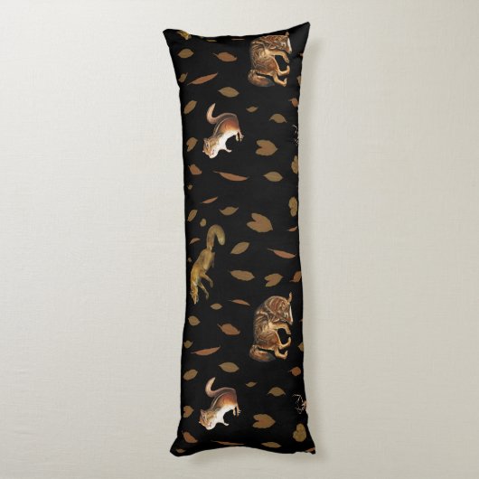 Herfst Forest Animals Autumn laat Herfst decor Lichaamskussen (Achterkant (Verticaal))