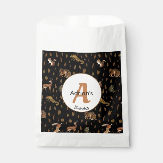 Herfst Forest Animals Autumn Leaves Birthday Bedankzakje (Voorkant)