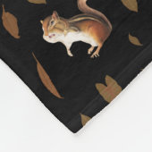 Herfst Forest Animals Autumn Leaves Monogram Fleece Deken (Hoek)