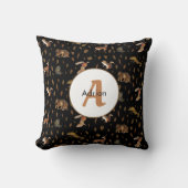 Herfst Forest Animals Autumn Leaves Monogram Kussen (Voorkant)
