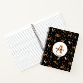Herfst Forest Animals Autumn Leaves Monogram Schoo Notitieboek (Binnen)