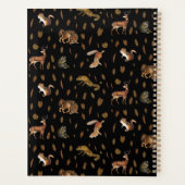Herfst Forest Animals Autumn Leaves Monogram Schoo Planner (Achterkant)