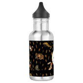 Herfst Forest Animals Autumn Leaves Monogram Schoo Waterfles (Links)