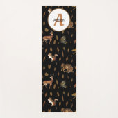 Herfst Forest Animals Autumn Leaves Monogram Yogamat (Voorkant)