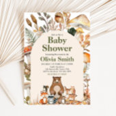 Herfst Forest Animals Baby shower Kaart
