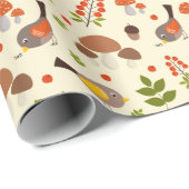 Herfst Forest Birds Cadeaupapier (Rol Hoek)