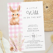 Herfst Forest Bunny Cub Pampas Baby Girl Shower Kaart