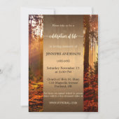 Herfst Forest Celebration of Life Memorial Kaart (Voorkant)