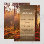 Herfst Forest Celebration of Life Memorial Kaart (Voorkant / Achterkant)