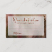 Herfst Forest Date nachtelijke ideeën. Datumpot Informatiekaartje (Voorkant)