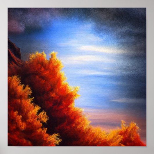 Herfst Forest door het Poster van de Oceaan (Voorkant)