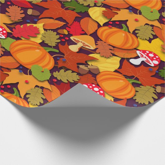 Herfst Forest Floor Cartoon Cadeaupapier (Hoek)
