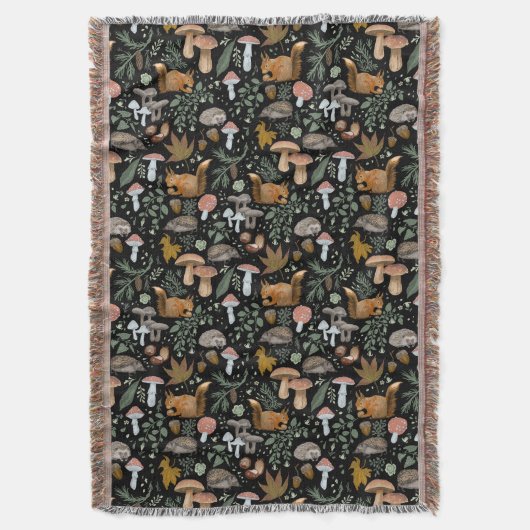 Herfst Forest Forager Cosy up Warm Deken (Voorkant Verticaal)