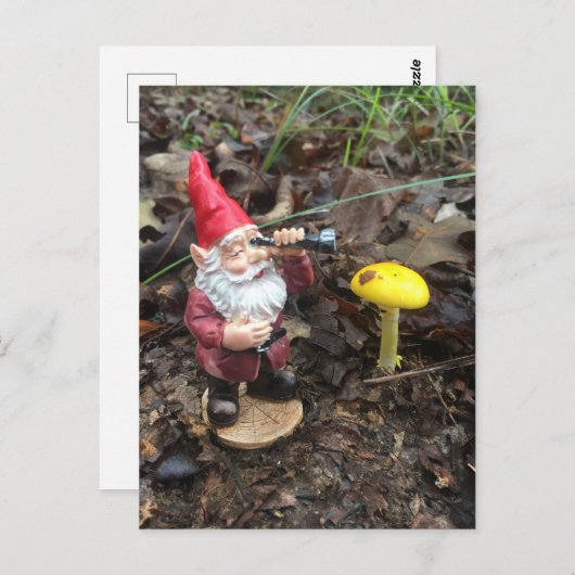Herfst Forest Gnome Briefkaart (Voorkant / Achterkant)