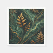 Herfst Forest Green Marble Texture Decoupage serve Servet (Voorkant)