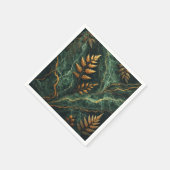Herfst Forest Green Marble Texture Decoupage serve Servet (Hoek)